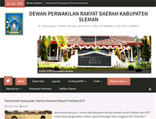 Tablet Screenshot of dprd.slemankab.go.id